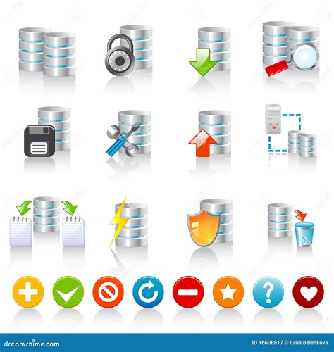 Iconos De La Base De Datos Ilustraci N Del Vector Ilustraci N De