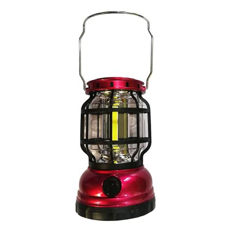 Ripley LAMPARA LED COB CARGA SOLAR USB CON REGULADOR DE LUZ ROJO