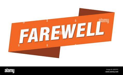 farewell banner template. farewell ribbon label sign Stock Vector Image & Art - Alamy