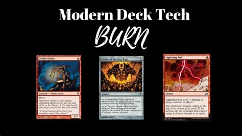 Modern Burn Deck Tech Magic The Gathering Youtube