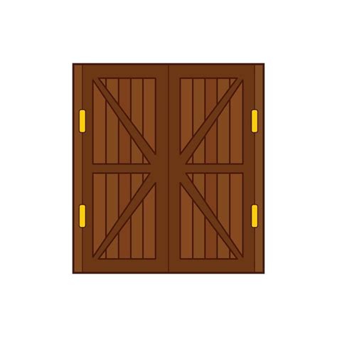 Premium Vector Kids Drawing Vector Illustration Saloon Door Isolated