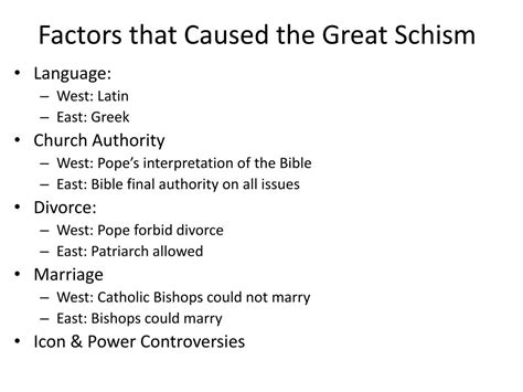 Ppt The Great Schism The Christian Church Splits Powerpoint