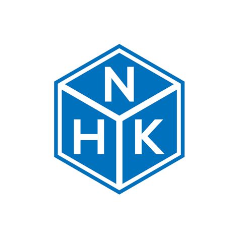 NHK letter logo design on black background. NHK creative initials ...