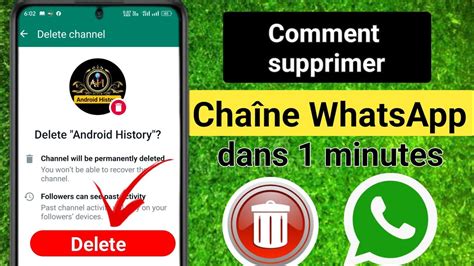 Comment Supprimer Une Chaine WhatsApp YouTube