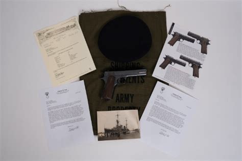 Documented USS Fechteler WWII US Remington Rand M1911A1 Guns