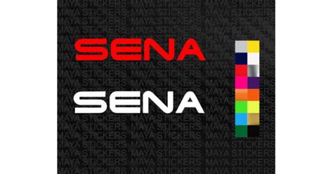 Sena technologies logo stickers in custom colors and sizes