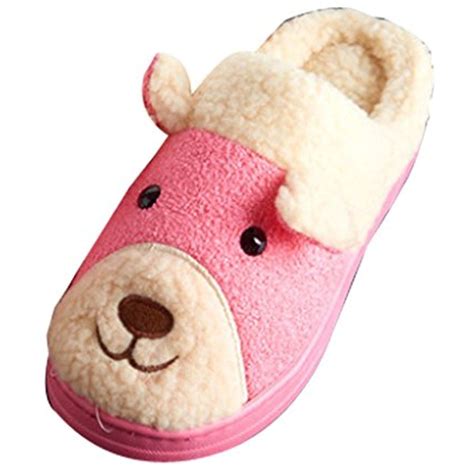 Cattior Womens Cartoon Cute Warm House Slippers Fluffy Slippers 85