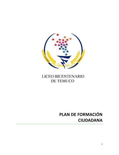 Pdf Plan De Formaci N Ciudadana Pdf Fileeste Plan Se Dividir En