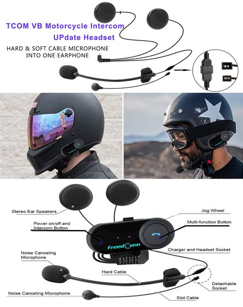 FreedConn Motorcycle Helmet Bluetooth TCOMVB Dual Way 800M Motorbike