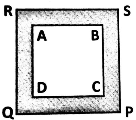 In Given Figure Pqrs Is A Square Of Side Cm Find The Area Of The