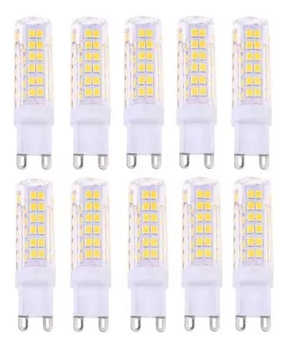 Kit 10 Lâmpadas De Led Halopim G9 15w Para Arandela Lustres Luz Branco