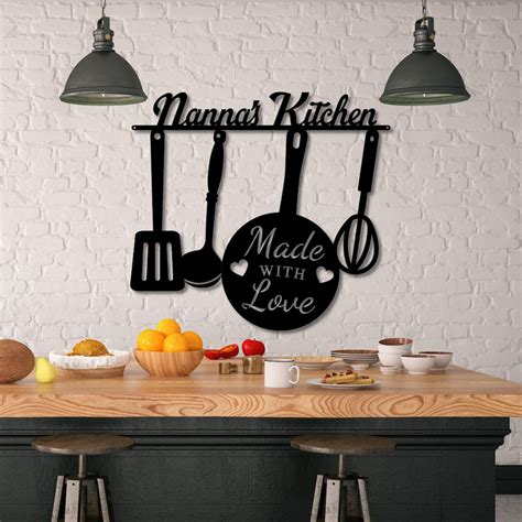 Custom Metal Sign For Kitchen Nanas Kitchen Metal Sign Personalized