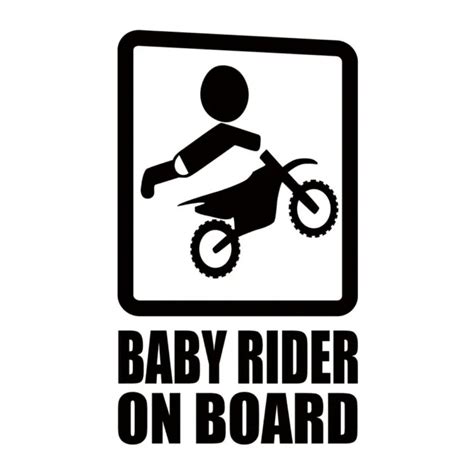 LOT DE 2 Stickers de Sécurité Baby Rider on Board Bébé Motard à