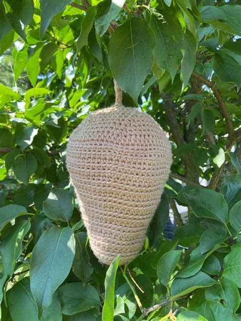 Buzz Off Wasp Nest Pdf Crochet Pattern Free Delivery Crocheted Wasp