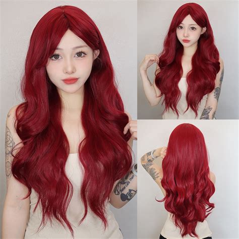 Wig Long Curly Wig No Bangs Synthetic Big Wavy Wigs Curly Hair Style For Woman Men Halloween