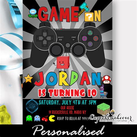 Paper Party Supplies Game Party Themed Video Game Theme Gamer