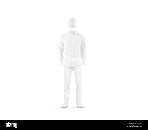 Blank White Uniform Mock Up, Isolated, Front Empty Work, 49% OFF