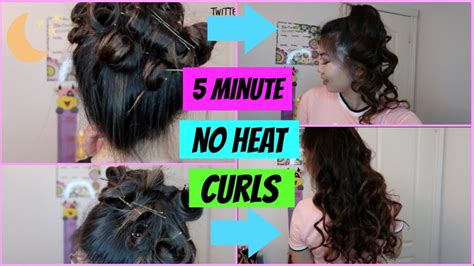 5 Minute No Heat Curls With Only Bobby Pins Youtube