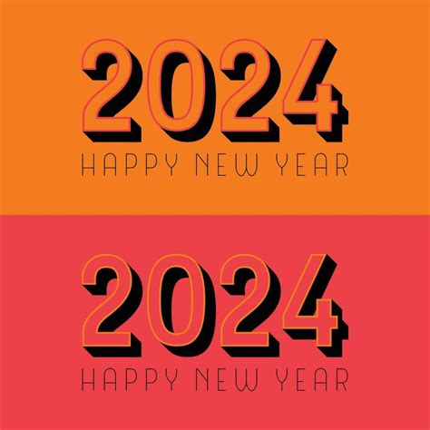 Happy New Year 2024 Design Colorful Premium Vector Design For Poster