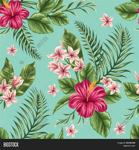 Tropical Floral Seamless Pattern Vector Photo Bigstock