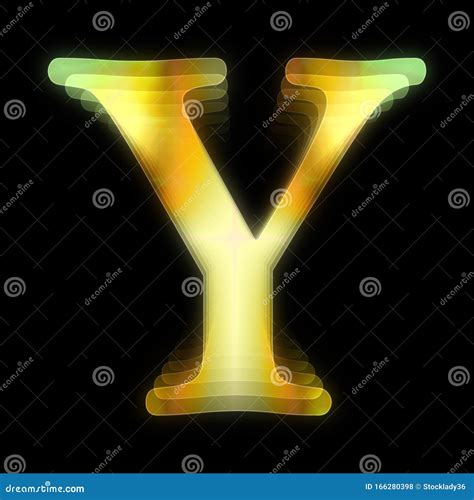 3d Render Of Rainbow Alphabet Capital Letter Stock Illustration