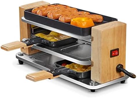 Amazon De Coklai Raclette Grill Personen Mit Antihaft Beschichteter