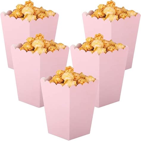 Cc Wonderland Zone 24pcs Pink Mini Popcorn Boxes Paper Popcorn