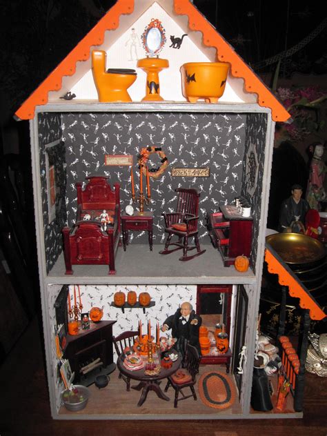 October Boys Spooky Halloween Miniature Dollhouse