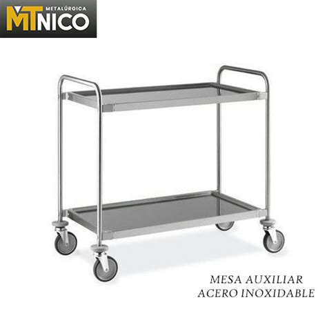 Mesa Auxiliar De Acero Inoxidable Mt Nico