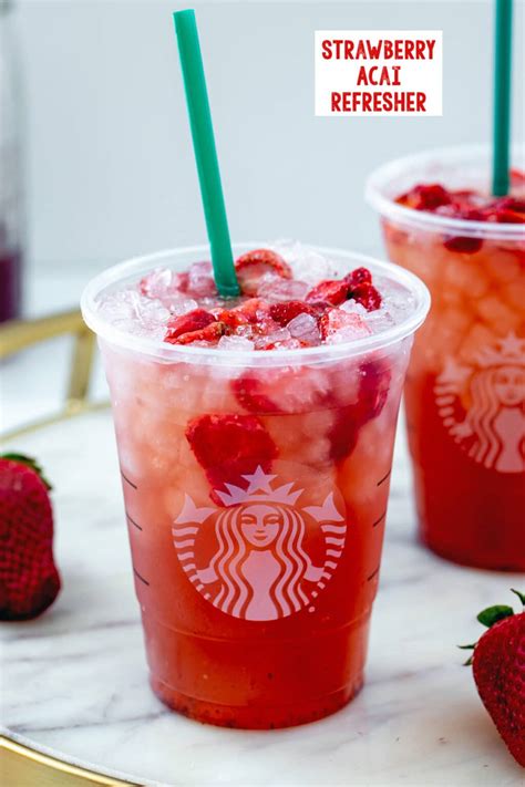 Strawberry Acai Refresher Starbucks Copycat We Are Not Martha