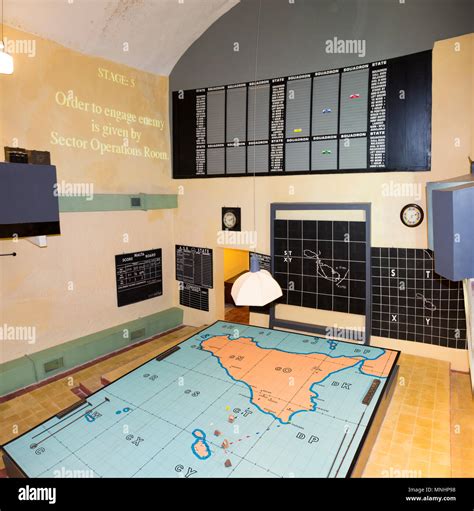 Raf Sector Operations Room Fighter Control Room With Map Radar