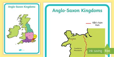 Anglo Saxons Maps Professor Feito Twinkl