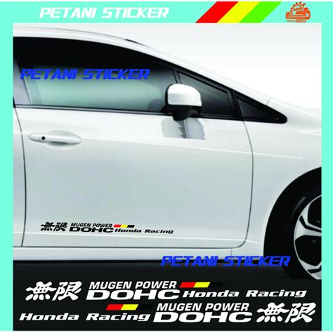 Jual Stiker Sticker Mobil Body Samping Minimalist Mugen Power Honda