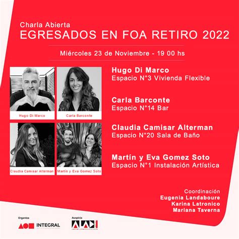 Presentaci N Charla Abierta Egresados Premiados En Casa Foa Retiro