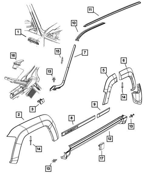 Jeep Liberty Sill Molding Left Aw Rxfad My Mopar Parts