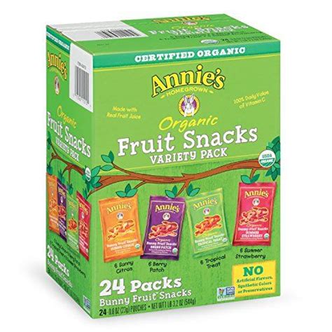 Annies Homegrown Organic Vegan Fruit Snacks Variety Pack Organic