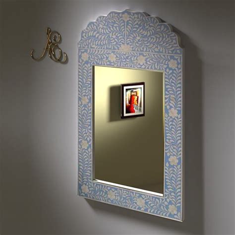 Handcrafted Arch Bone Inlay Wall Mirror - Stylish Home Decor