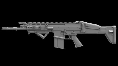 Us Socom Mk17 Scar 3d Model Cgtrader