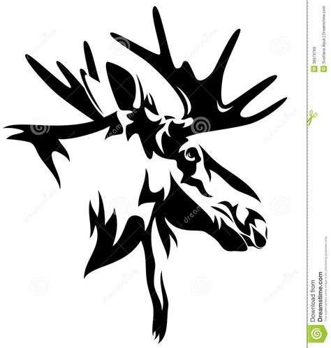 Elk Head Stencil