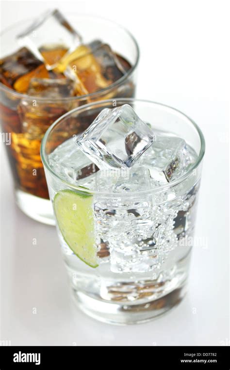 The sweet cooled drinks with ice Stock Photo - Alamy