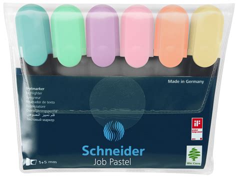 Schneider Job Pastel Highlighter Six Color Pack