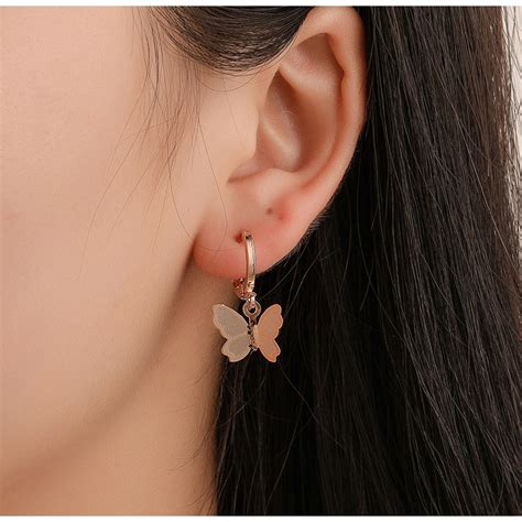 Jual Az Anting Klip Bentuk Kupu Kupu Matte Gaya Korea Untuk Wanita