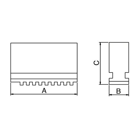 Mors doux monobloc DSJ DK11 125 pour mandrin de tour à métaux