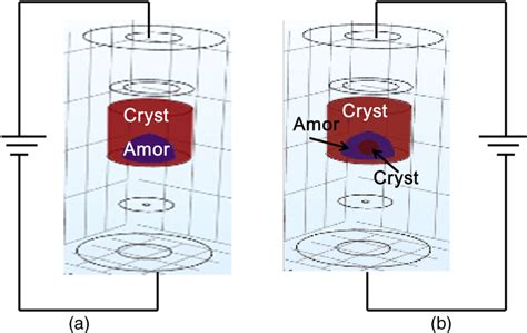 Color Online The Simulated Amorphous Region Inside The Initial