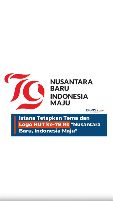 Istana Tetapkan Tema Dan Logo Hut Ke 79 Ri Nusantara Baru Indonesia Maju