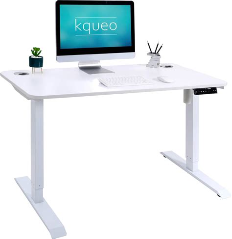 Kqueo Bureau Assis Debout Electrique Plateau X Cm Table Reglable