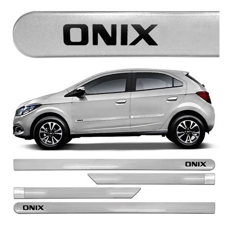 Jogo Friso Lateral Chevrolet Onix Prata Switchblade 2014 Parcelamento