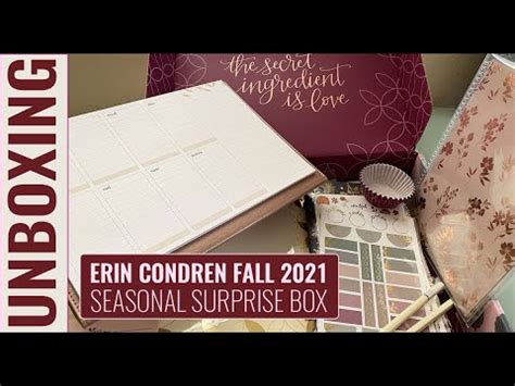 Erin Condren Fall Seasonal Surprise Box Youtube