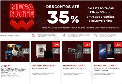 Antevisão Mega Noite WORTEN Promoções até 35 das 22h às 10h Blog 200