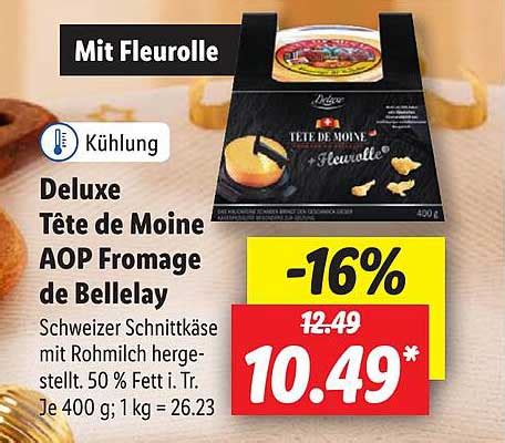 Deluxe Tete De Moine Aop Fromage De Bellelay Angebot Bei Lidl